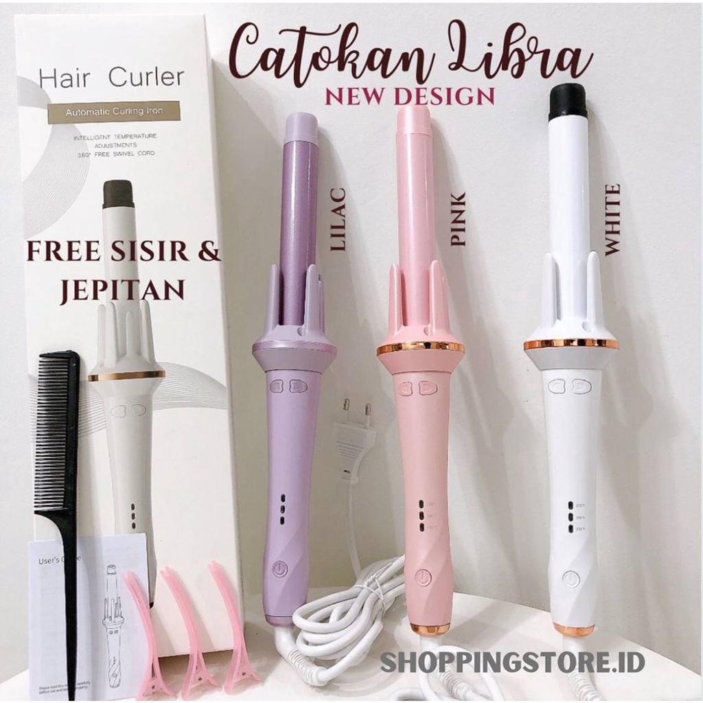 VIVID VOGUE Catokan Curly Otomatis 28MM Curly Rambut Keriting UNGU Keramik Automatic Hair Curler