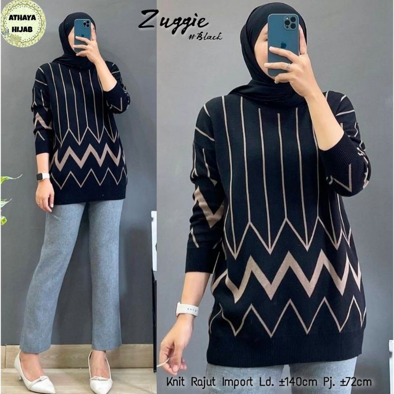 Zuggie Rajut jumbo knit rajut atasan wanita jumbo