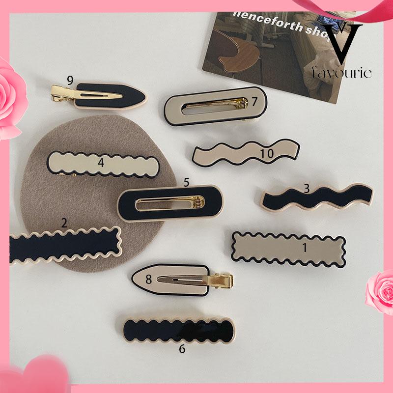 CODJepit Rambut Bentuk Papan Catur Warna Hitam Dan Putih Gaya Klasik Modern-FA