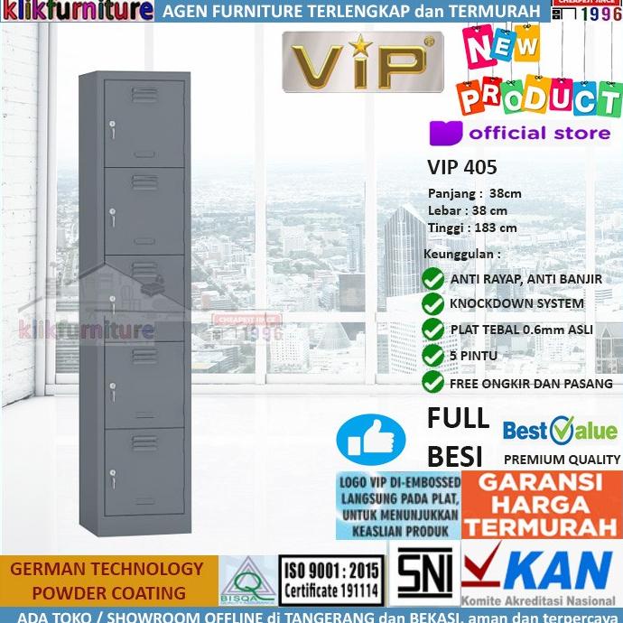 

VIP 405 Lemari Loker Cabinet Besi Kantor 5 Pintu