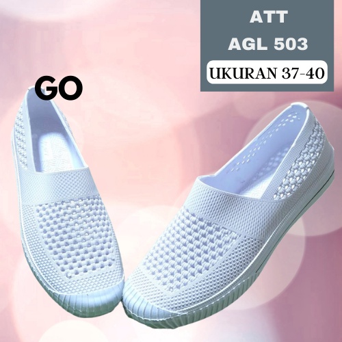 gos ATT AGL 503 &amp; NEW ERA LB 12011  Size 37-40 Sepatu Wanita Non Slip Anti Air Elastis Karet