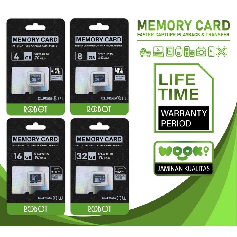 BC - MEMORY CARD KARTU MEMORY ROBOT ORIGINAL 4GB / 8GB / 16GB / 32GB