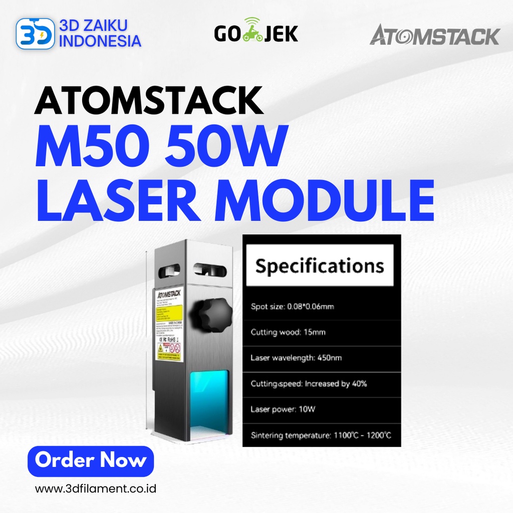 Original Atomstack M50 50W Laser Module Upgrade Hybrid Ultra Fine Spot