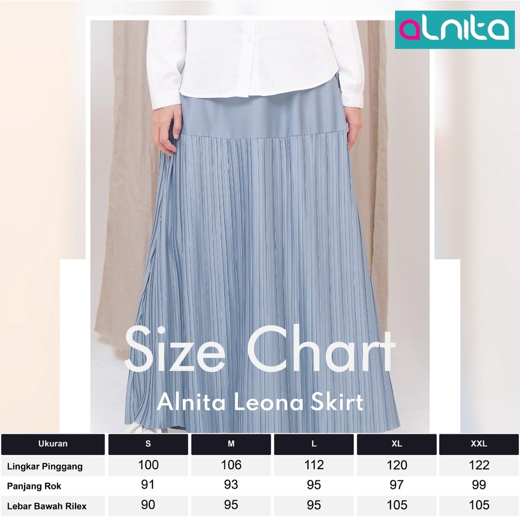 (BISA COD) Alnita Rok Leona Skirt Bawahan Polos Bahan Hyget Model Simple Kekinian by Alnita