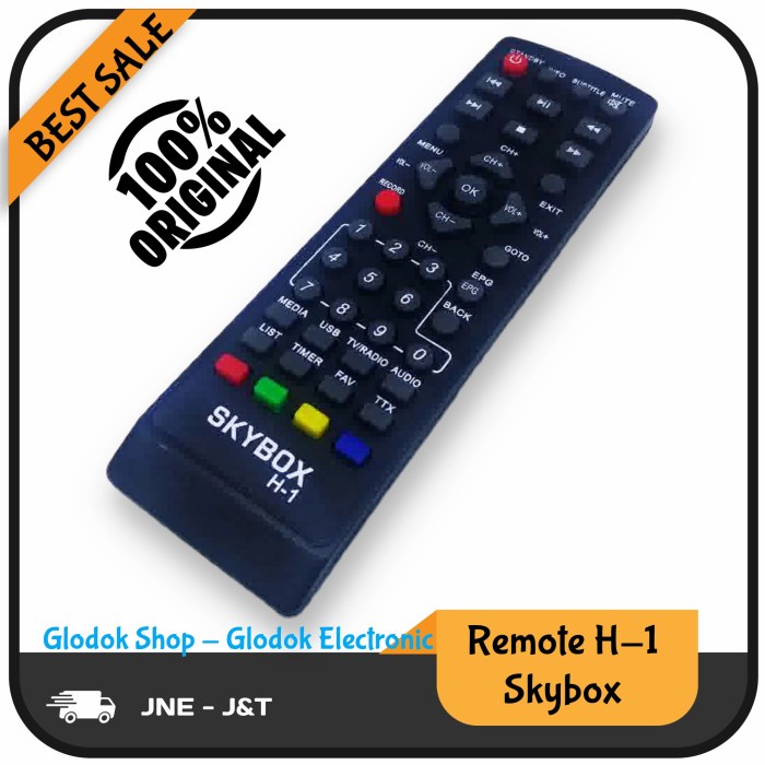 REMOTE SKYBOX H-1 REMOTE RECEIVER PARABOLA SKYBOX H1 HEMAT