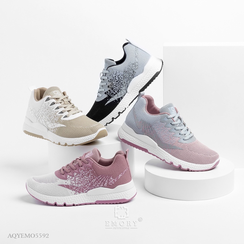 SEPATU SNEAKERS WANITA EMORYSTYLE   Corinna AQYEMO 5592  MB WHITE/PINK