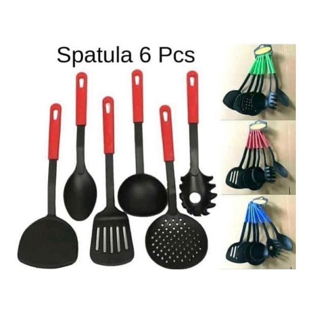 ALAT MASAK SPATULA SET 5 PCS SILIKON SUTIL KITCHEN UTENSIL TAHAN PANAS FREE PACKING BUBBLE FBL