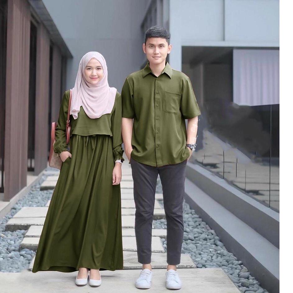 ☊✵ Nino Couple Gamis Dan Kemeja Fashion Muslim Wanita BJ Murah Banget