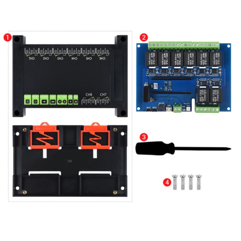 Zzz Untuk RaspberryPi Pico Relay Module Multi-protection Industrial 8-Channel USB 5V