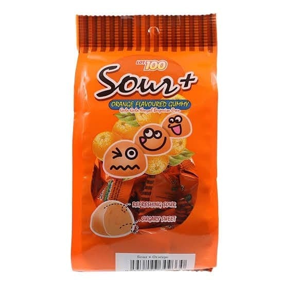 

LOT 100 SOUR+ GUMMY ORANGE FLAVORED CANDY (100G) BEST SELLER
