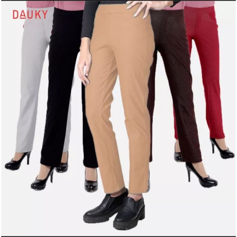 celana straight fit dauky