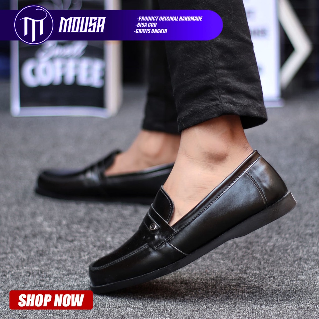 Sepatu Pantofel Pria Formal Slip On Kerja Kantor Mousa Cozy