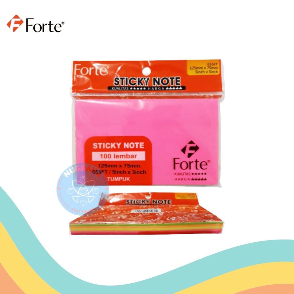 

STICK NOTE FORTE 655FT 125 X 75 100S (1 PCS)