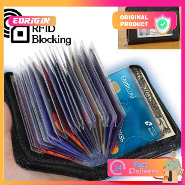 

Dompet 36 Kartu Slot Anti RFID Compact Design