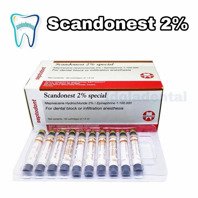 DENTAL SCANDONEST 2 % SPECIAL AMPUL CARPULE CITOJECT / SCANDINIBSA Best Seller