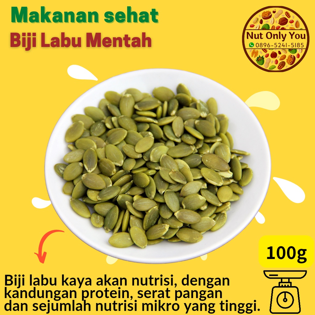 

Biji Labu Mentah Raw Pumpkin Seed 100 gram