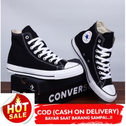 (BISA COD) Sepatu pria Sepatu Sneakers Converse High Hitam CT Boots/sepatu boot All terlaris termurah