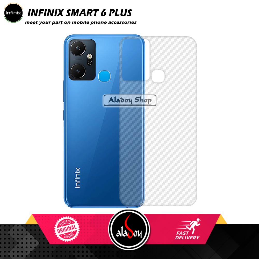 Tempered Glass Anti SPY Infinix Smart 6 Plus Anti Gores Privacy + Tempered Glass kamera dan Skin Carbon