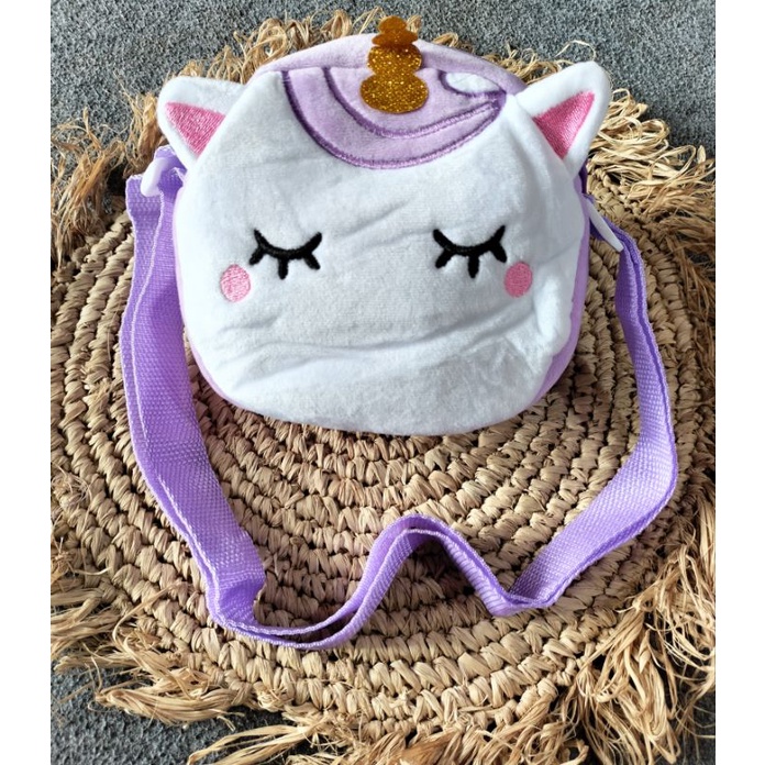 TAS SLEMPANG ANAK LUCU BULU HALUS LEMBUT