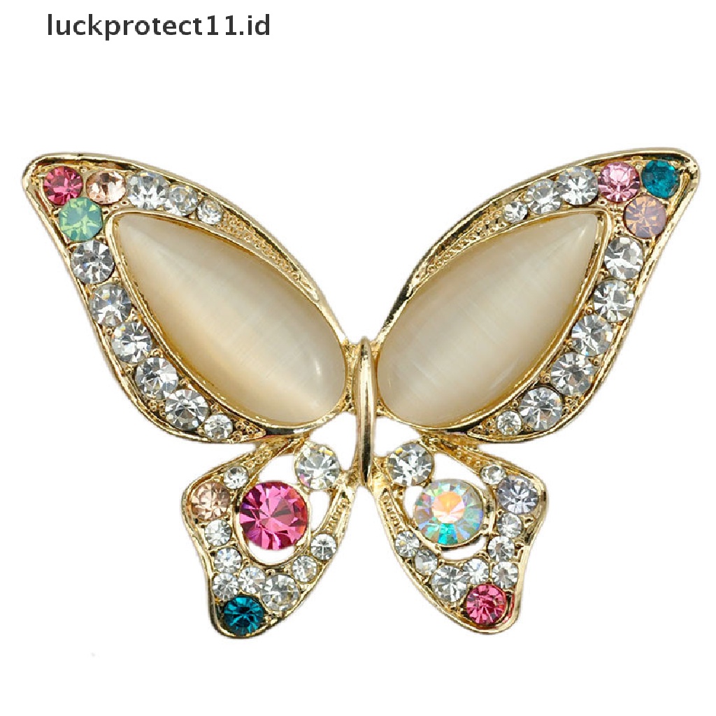 /Fashion Hot// Fashion// 1 * Opal Berlian Imitasi Bros Untuk Pernikahan Kupu-Kupu Bros Untuk Wanita Hadiah Terbaik.