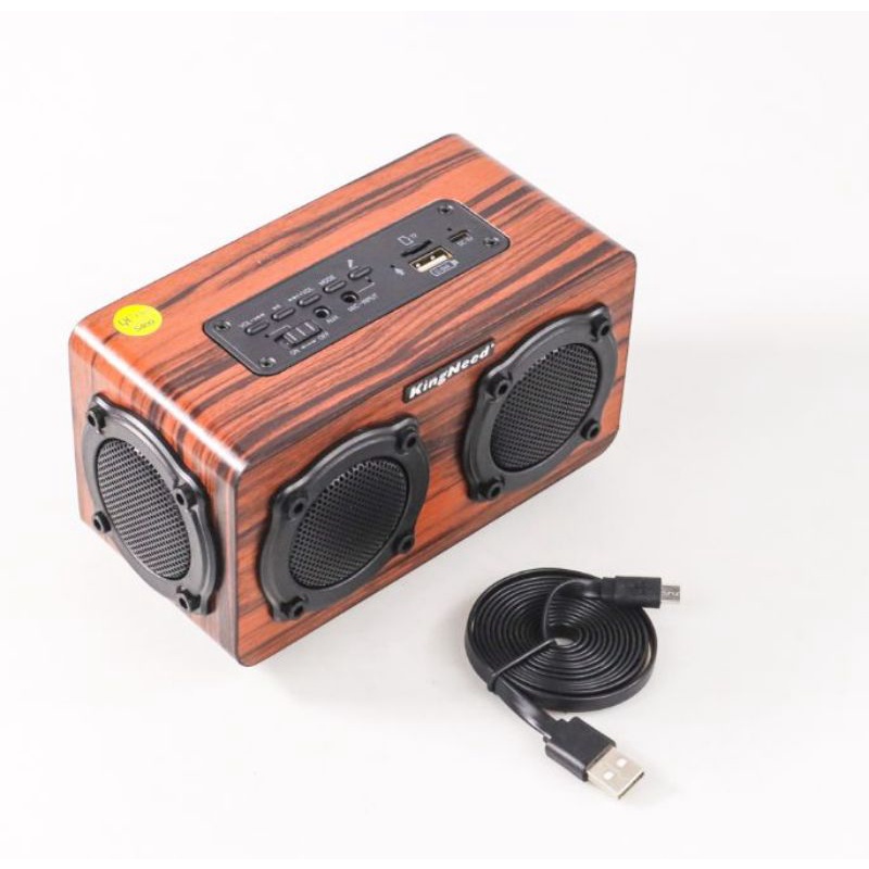 Kingneed Bluetooth Speaker FM Radio Wood Design - S409