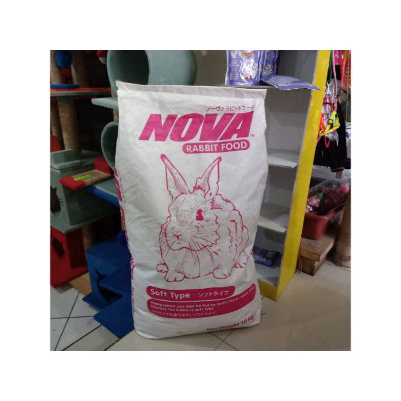 Nova rabbit food 10kg (GO-jek only) makanan kelincii alfava nova