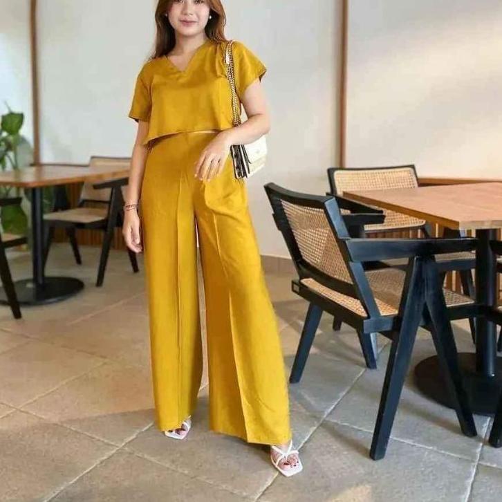 Paling Diminati One Set Sisi / Set Wanita Rayon Polos Bali