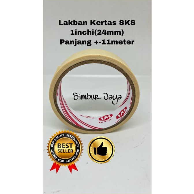 

LAKBAN KERTAS 24mm MASKING TAPE 1 inch Merk GLUCK