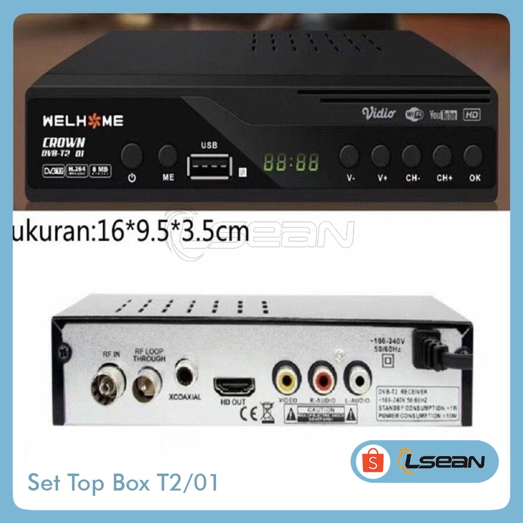 SET TOP TV BOX STB MERK WELHOME DV3 T2/01