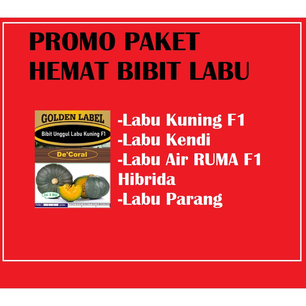 Promo Bibit Labu Kuning F1, LabuKendi, Labu AirRUMA F1Hibrida, LabuParang