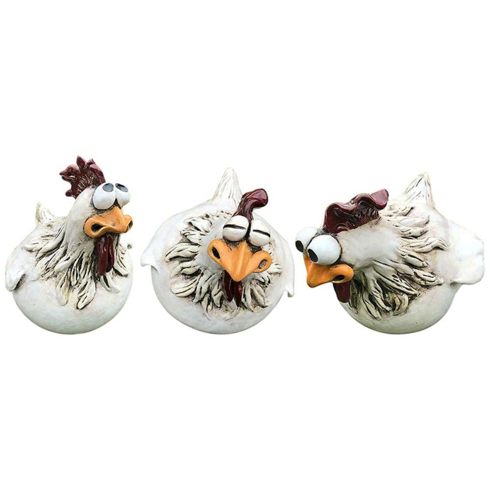 [Elegan] Patung Ayam Kreatif Lucu Novelty Taman Halaman Pertanian Spoof Art Statues