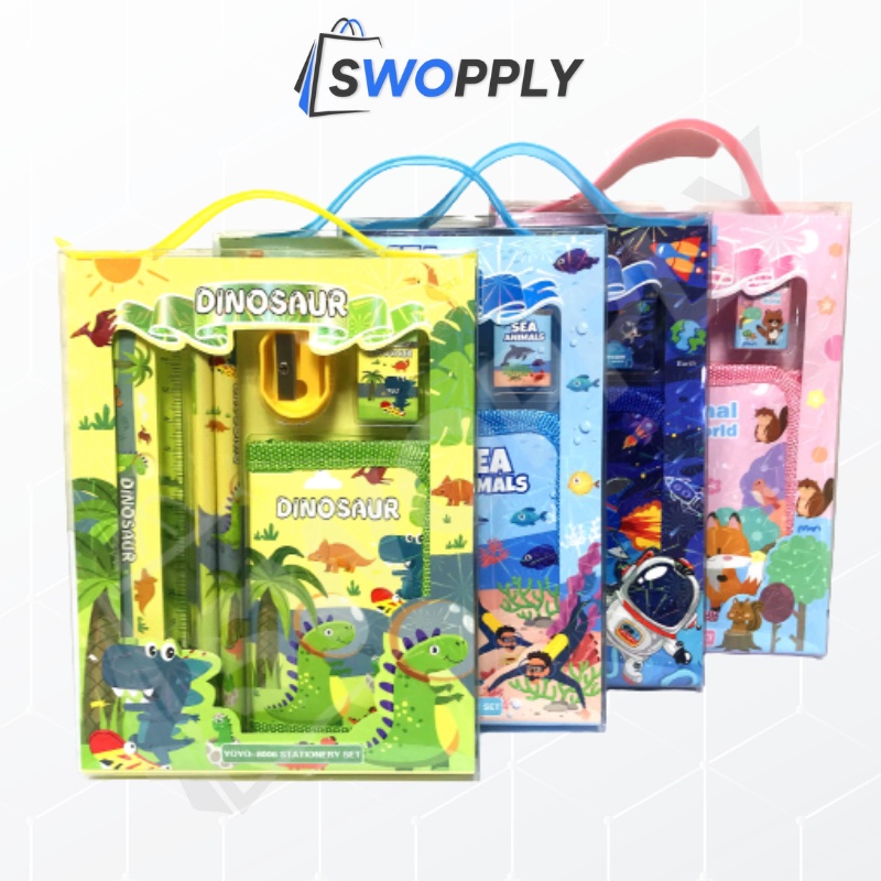 Swopply 2011_STATIONARY_SET Kotak Pensil Anak Set Stationery Alat Tulis Kotak Pensil Karakter