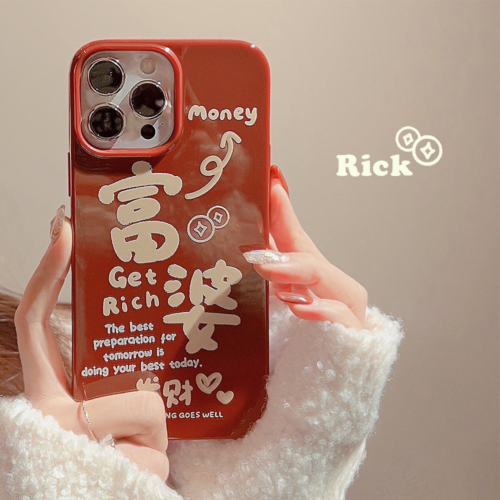 IPHONE Burgundy Rich Lady Case Silikon Untuk Iphone14 11 12 13 PRO MAX Casing Cover Pelindung1216