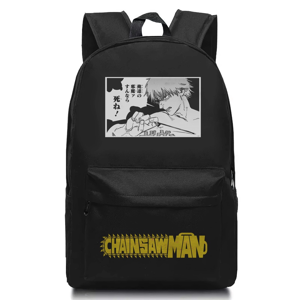 tas anime CHAINSAW MAN tas CHAINSAW MAN ada slot laptopnya