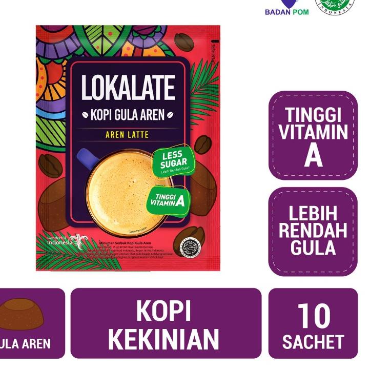 

Lokalate Kopi Gula Aren 10 Sachet - Tinggi Vitamin A Lebih Rendah Gula