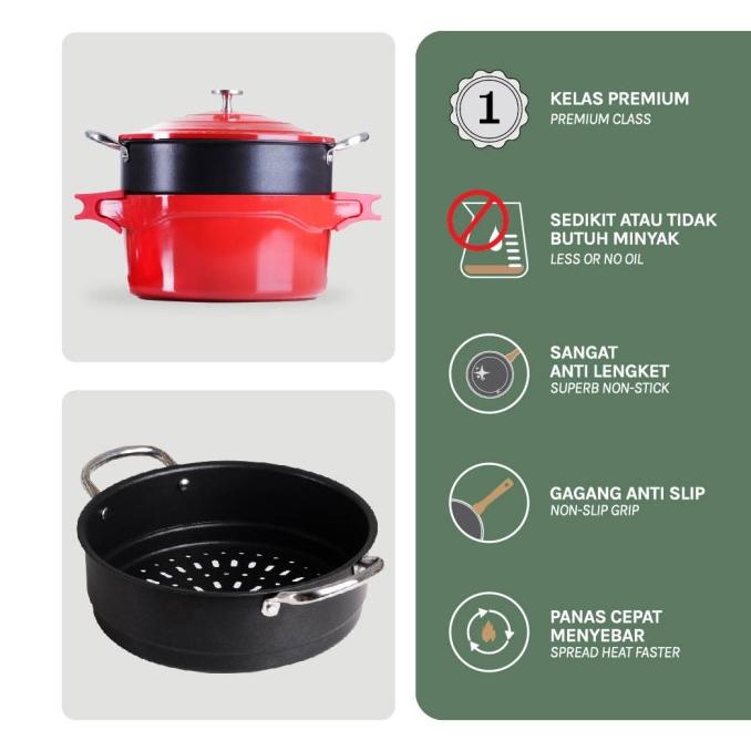 Debellin Premium Cookware Set - Artisan Dutch Oven silahkan di pesan