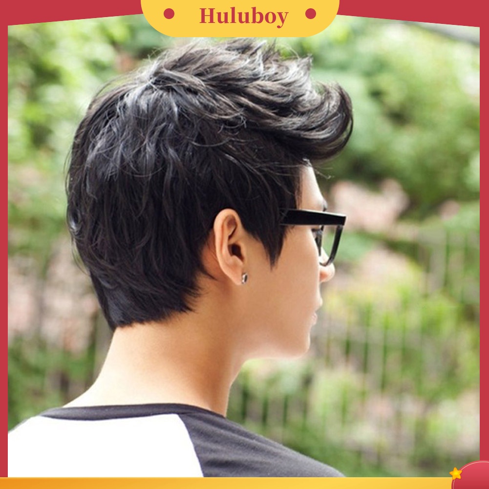 Wig Rambut Sintetis Model Pendek Untuk Pria