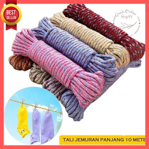 GOS -H307- Tali Jemuran Nilon - Tambang  Jemuran 10m - Tali Jemuran Nylon