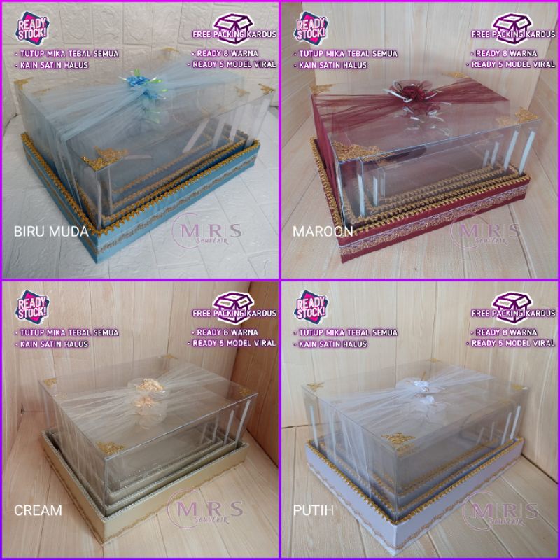 Box Kotak Seserahan Mika Tile 1 Set Isi 4 Box Hantaran