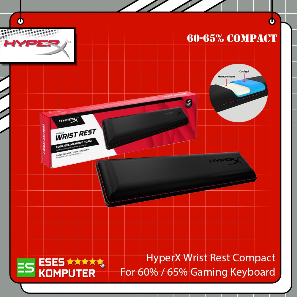 Wristpad HyperX Compact 60% 65% Keyboard With Cool-Gel Memory Foam