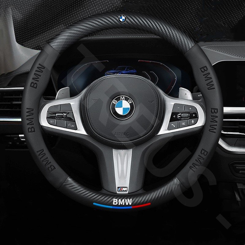 Bmw Sarung Setir Mobil Untuk E36 E46 E30 E90 F10 F30 E39 E60 X1 E84 F48 F25 X3 E83 X5 F15 Auto Steering Wheel Cover Pelindung Kemudi Interior Mobil Logo Printing 3D