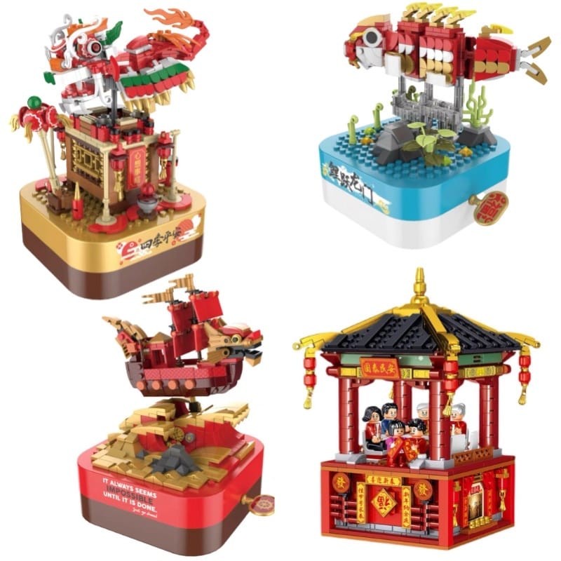 Aneka block imlek CNY Chinese New Year music box