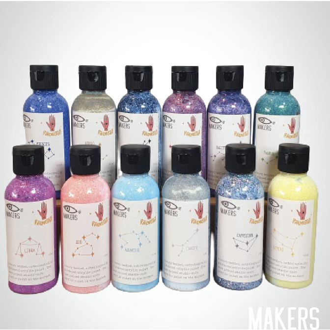 

Paket Cat Glitter 12 warna - for ceramic, pouring & fabric