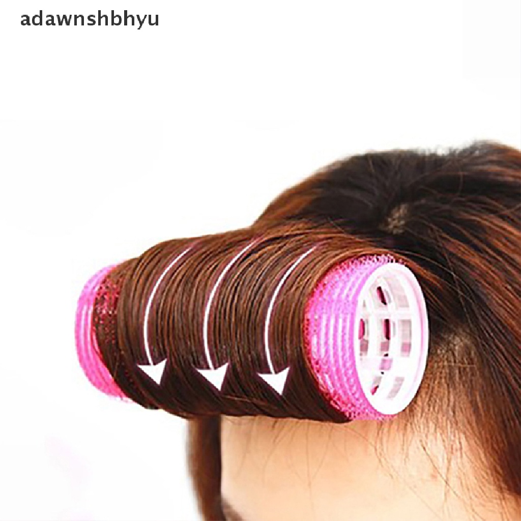 Adawnshbhyu 4ukuran Rol Rambut Hair Curler Pengeriting Rambut Lazy Curler Rol Rambut Dengan Aluminium sheet ID