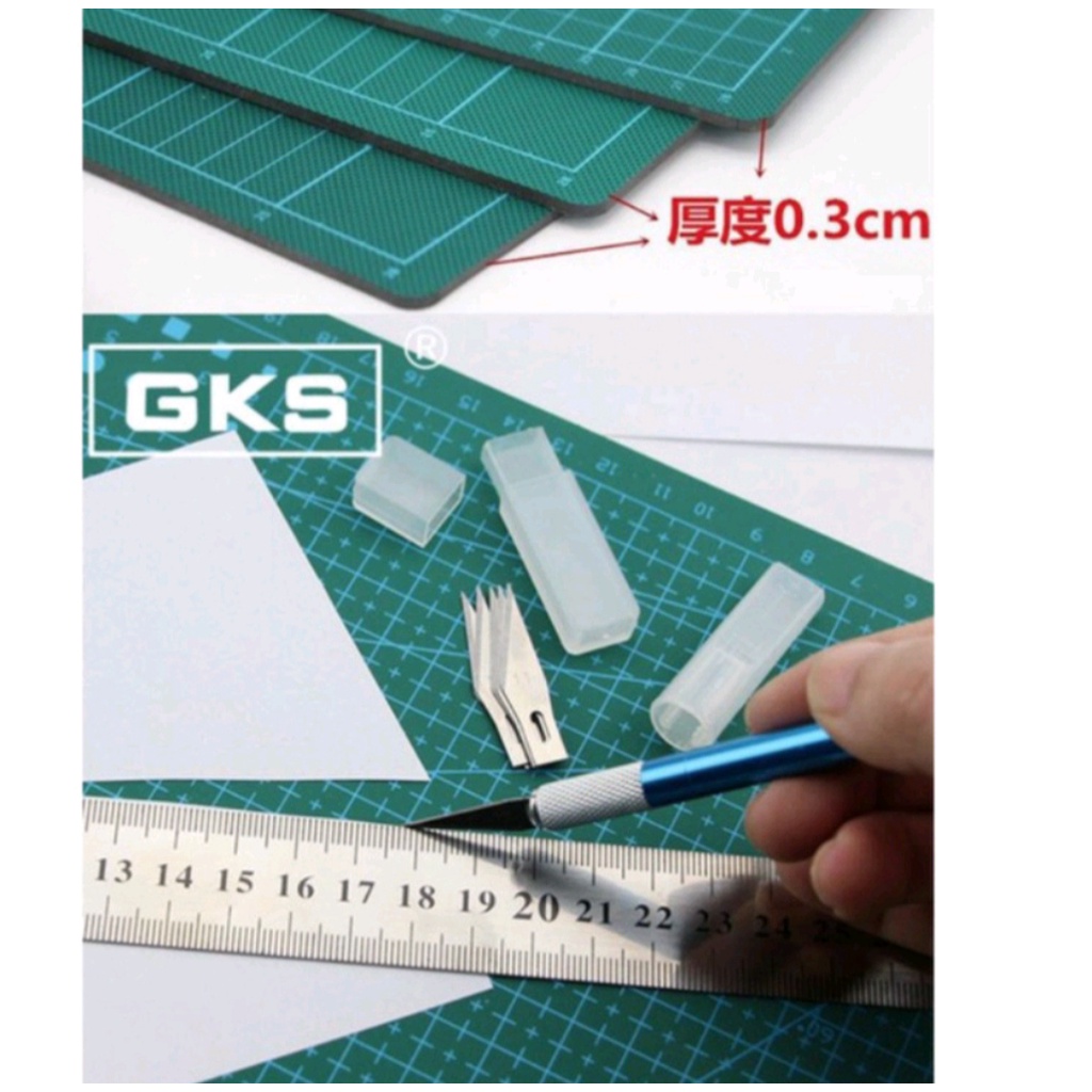 

WORK CUTTING MAT PAD A3 45X30cm A2 60x45 A5 22x15 Green alas potong kertas