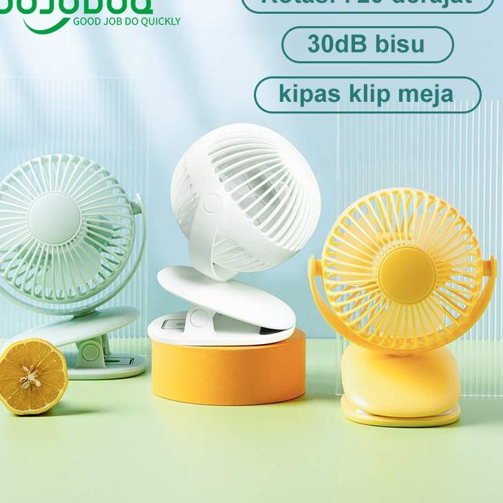 Get Now GOOJODOQ 1200mAh  Kipas Angin Lipat Meja dan Serbaguna Portable Fan USB Rechargeable  Super Tenang Kipas Angin Meja Spherical 720° Rotatable