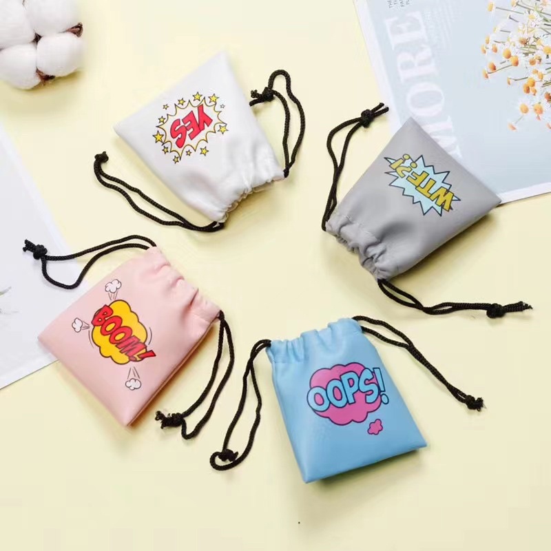 [ XY 21 ]Headset Earphone Karakter motif cute lovely imut  tipe XY 21 + pouch penyimpanan Earphone Lucu Unik Imut