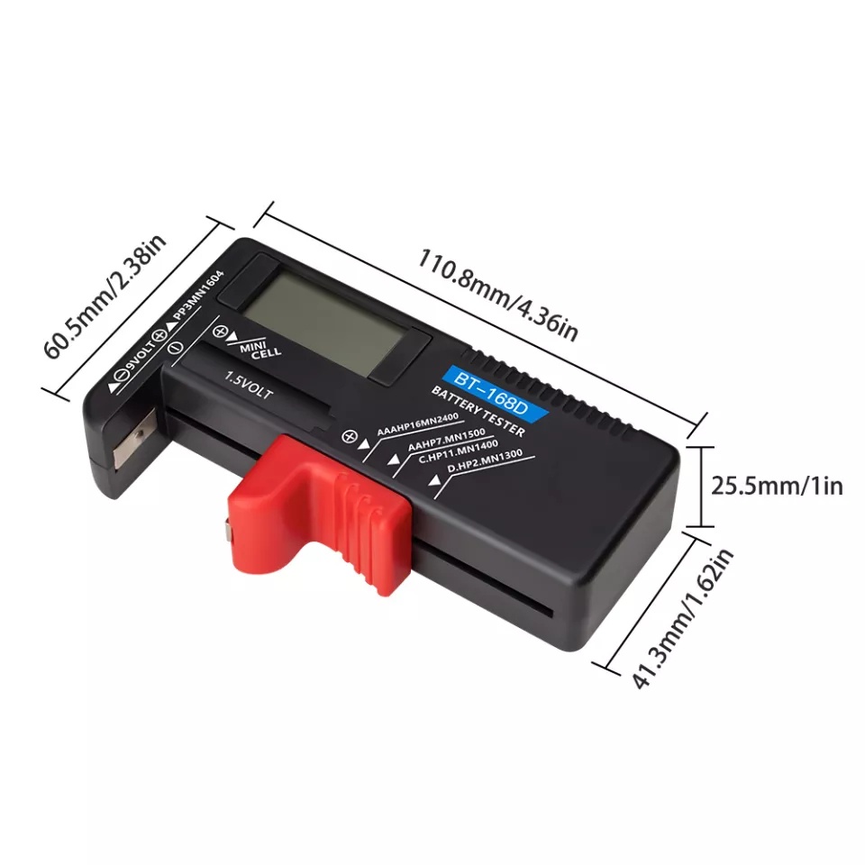 Indikator Tester Kapasitas Baterai AA Dan AAA 9V Volt Monitor Digital