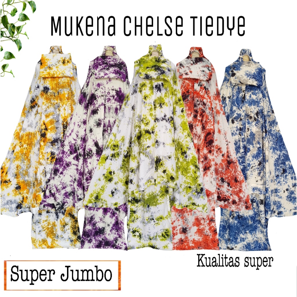 MUKENA RAYON SUPER JUMBO MOTIF TIEDYE KUALITAS SUPER