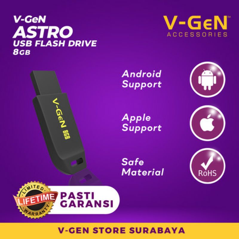 VISSHOP| FLASHDISK V-GEN ASTRO 8GB| 16GB| 32GB| FLASHDISK V-GEN ORIGINAL| FLASHDISK VGEN